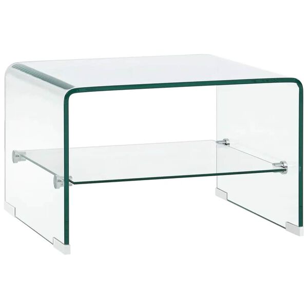vidaXL Coffee Table Clear 50x45x33 cm Tempered Glass