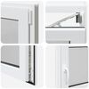 vidaXL Basement Window RISOR 90x60 cm Tilt&Turn DIN Right White