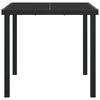vidaXL Garden Table Black 80 x 80 x 73 cm Solid Teak wood