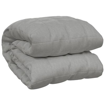 vidaXL Weighted Blanket Grey 220x240 cm King 15 kg Fabric