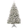 vidaXL Artificial Christmas Tree Green and White 270 cm PVC and Metal