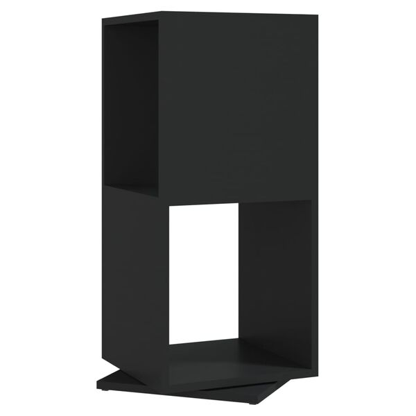vidaXL Rotating Cabinet Black 34.5x34.5x75.5 cm Engineered Wood