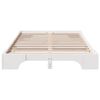 vidaXL Bed Frame White 120 x 190 cm Solid Pine Wood