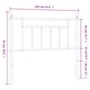 vidaXL Metal Headboard White 100 cm