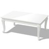 vidaXL High Gloss Coffee Table | High gloss white | MDF, Plastic | Medium