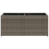 vidaXL Garden Planter with 2 Pots Grey 72x30x32 cm Poly Rattan