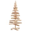 vidaXL Christmas Trees with Stand Natural 90 cm Solid pine wood