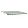 vidaXL Retractable Awning Green and White 450 x 300 x 165 cm