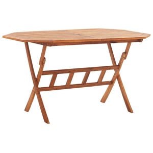 vidaXL Garden Table | Brown | Solid Acacia wood | 135x85x75 cm | Foldable