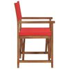vidaXL Director's Chairs 2 pcs Solid Teak Wood Red