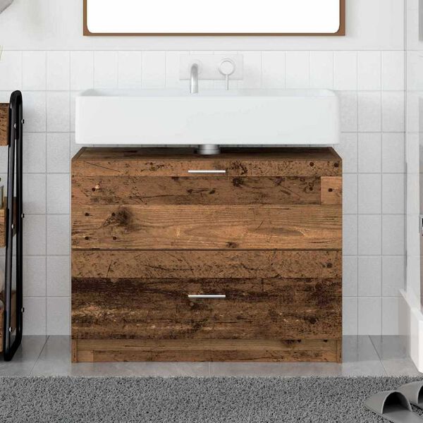 vidaXL Bathroom Cabinet Old Wood 78 x 37 x 59 cm Engineered wood