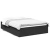 vidaXL Bed Frame without Mattress Black 140x190 cm