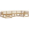 vidaXL Outdoor Sofa Set 6 pcs White Solid Acacia Wood