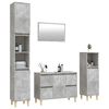 vidaXL 4 Piece Bathroom Furniture Set Concrete Grey Engineered Wood
