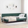 vidaXL Corner Bed Frame with Headboard Dark green 100 x 200 cm Velvet