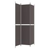 vidaXL 3-Panel Room Divider Brown 150x220 cm Fabric