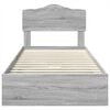vidaXL Storage Bed Grey Sonoma 100 x 200 cm Engineered Wood