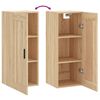 vidaXL Wall Mounted Cabinet Sonoma Oak 34.5x34x90 cm Engineered Wood