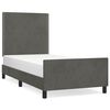 vidaXL Bed Frame without Mattress Dark Grey 80x200 cm Velvet