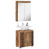 vidaXL Bathroom Furniture Set with Door TULUM Old Wood Engineered Wood