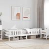 vidaXL Bed Frame White 100x200 cm Solid Wood Pine