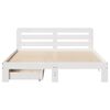 vidaXL Bed Frame without Mattress White 140x190 cm Solid Wood Pine