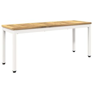vidaXL Garden Bench 108.5 x 35 x 45 cm Solid Acacia Wood White