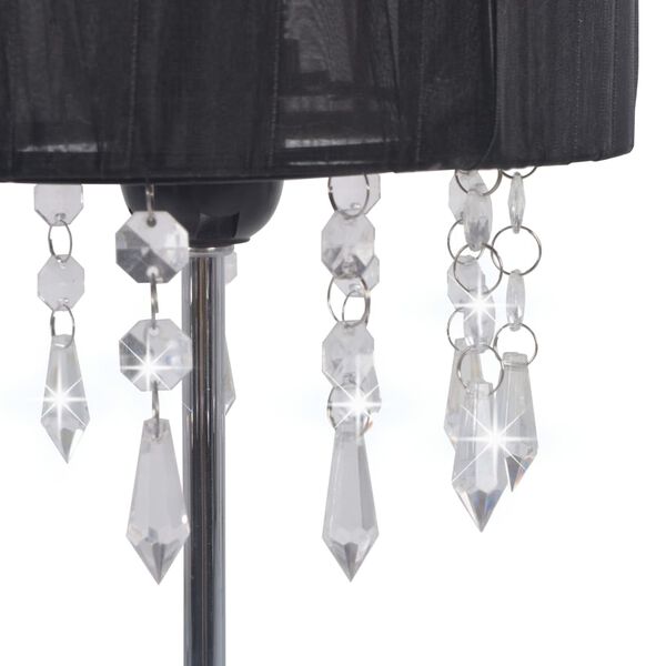 vidaXL Desk Lamp Black Round E27