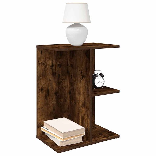 vidaXL Bedside Table Smoked Oak 46.5x29x61 cm Engineered Wood