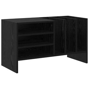 vidaXL Record Cabinet Black Oak 78.5 x 35 x 45 cm Engineered Wood
