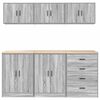 vidaXL Garage Cabinets 6 pcs Grey Sonoma Engineered Wood