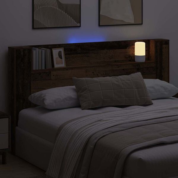 vidaXL Headboard Old Wood 180 x 17 x 104.5 cm Engineered Wood
