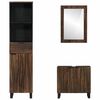 vidaXL Bathroom Furniture Set 3 pcs Walnut Brown Engineered Wood