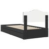 vidaXL Storage Bed with Headboard Black 100 x 200 cm Engineered Wood