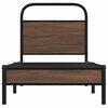 vidaXL Bed Frame without Mattress 75x190 cm Brown Oak Engineered Wood