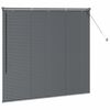 vidaXL Window Blind with Curtains Manual Dark grey Aluminium