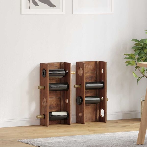 vidaXL Rack Brown 24 x 13 x 54 cm Solid Mahogany Wood