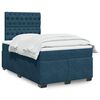 vidaXL Box Spring Bed with Mattress Blue 120x200 cm Velvet