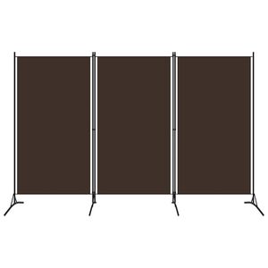 vidaXL 3-Panel Room Divider Brown 260x180 cm