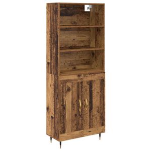 vidaXL Highboard Old Wood 69.5 x 34 x 180 cm Engineered Wood