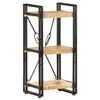 vidaXL 3-Tier Bookcase 40x30x80 cm Solid Mango Wood