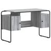 vidaXL Desk with Storage Grey Sonoma 120 x 50.5 x 75.5 cm