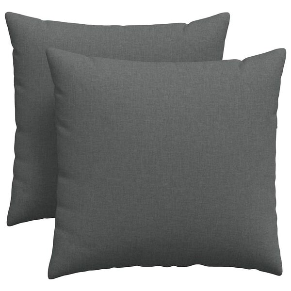 vidaXL Sofa Pillows 2 pcs Dark Grey 45 x 45 cm Fabric