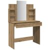 vidaXL Dressing Table with Mirror Artisan Oak 96x39x142 cm