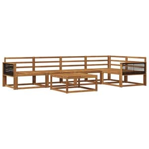 vidaXL Outdoor Sofa Set 6 pcs Natural Solid Acacia Wood