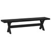vidaXL Dining Bench NOAIN 180 x 41 x 45 cm Solid Pine Wood Black