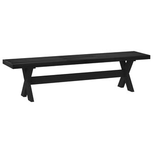 vidaXL Dining Bench NOAIN 180 x 41 x 45 cm Solid Pine Wood Black