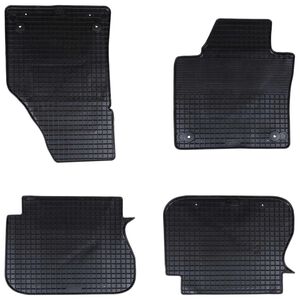 vidaXL Car Mat 4 pcs Black Rubber
