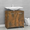 vidaXL Bathroom Cabinet Smoked Oak 60x33x60 cm Engineered Wood