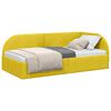 vidaXL Corner Bed Frame with Headboard Yellow 80 cm x 200 cm Velvet